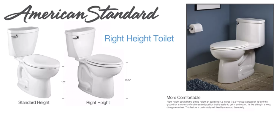 American Standard Right Height Toilets